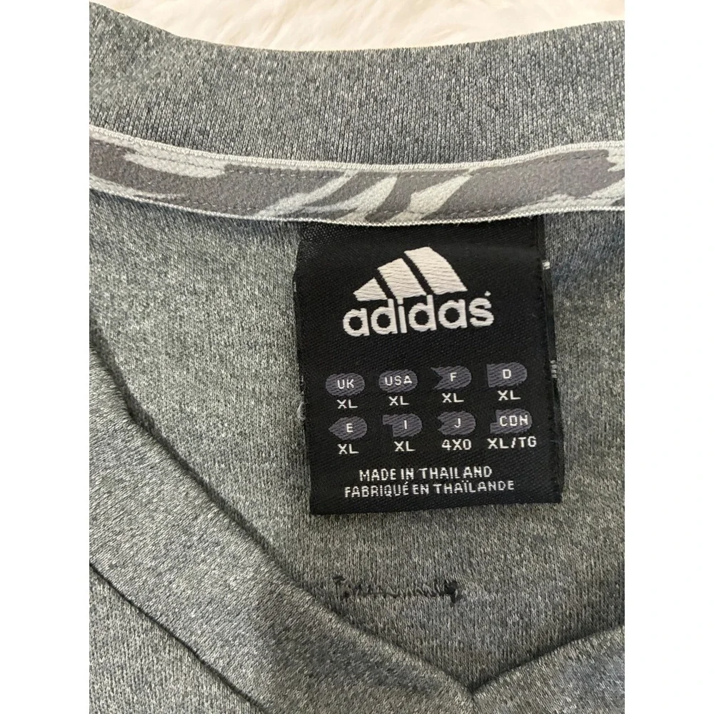 Adidas Orlando Magic NBA Long Sleeve Shooting Shirt Mens XL Gray V-Neck Training